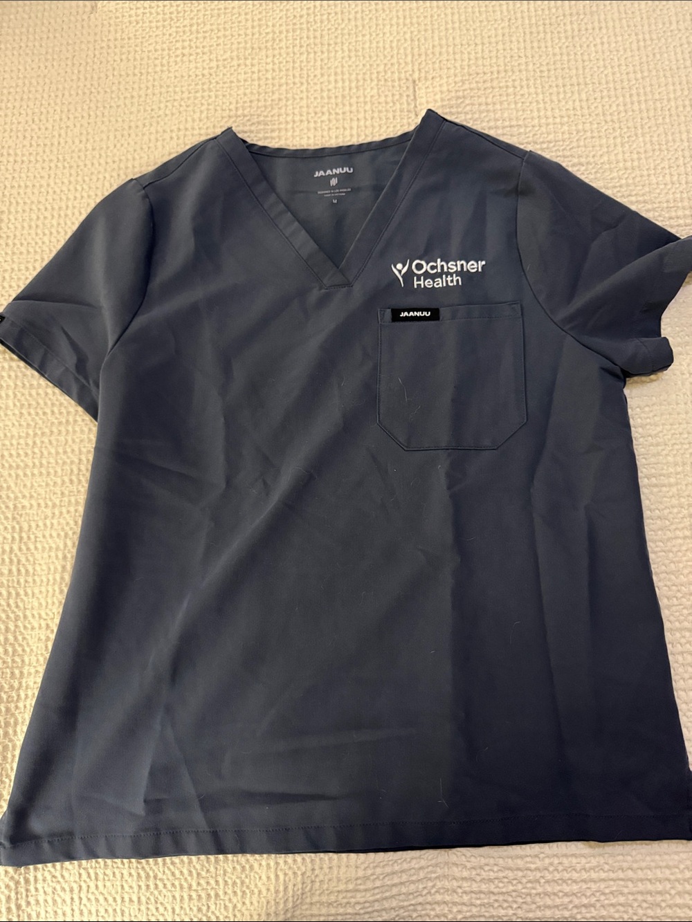 Jaanuu Charcoal V-Neck Medical Scrub Top